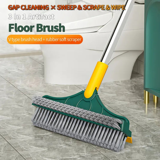 3 in 1 Floor Scrub Brush with Long Handle