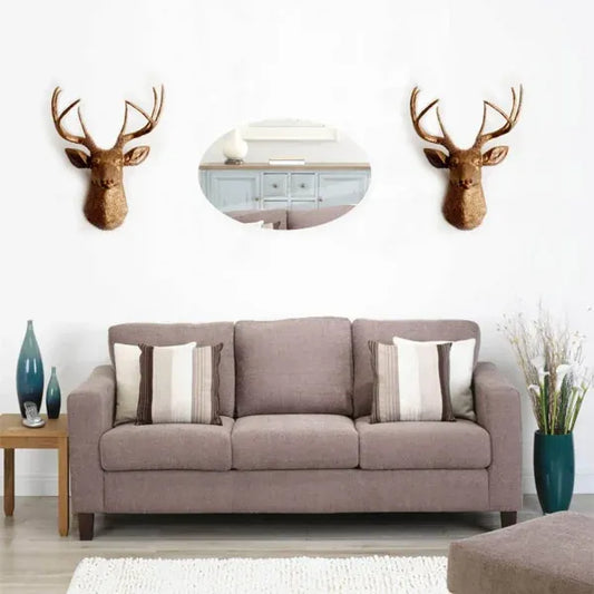 Oval Acrylic Mirror Wall Sticker