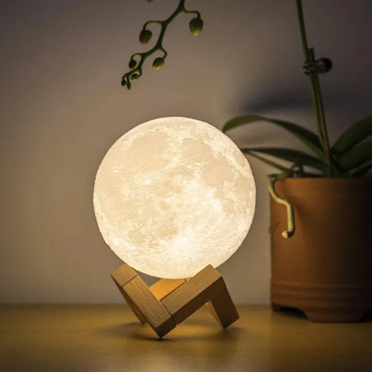 16 Colors Remote Control 3D Moon Lamp