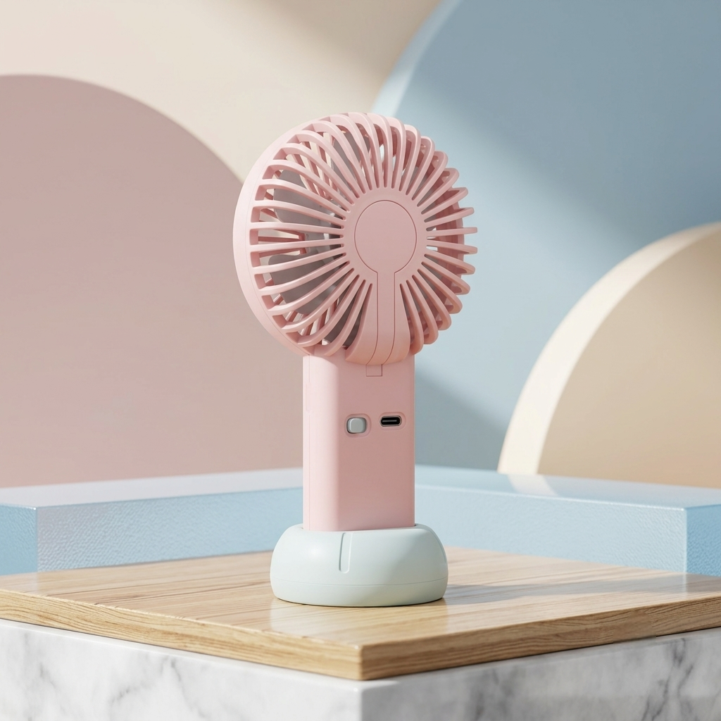 LED Digital Display Rechargeable Mini Fan