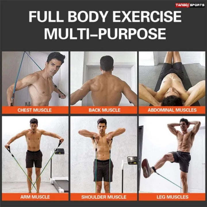 11Pcs Fitness Resistance Bands Set