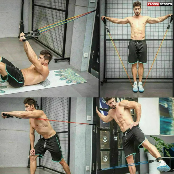 11Pcs Fitness Resistance Bands Set