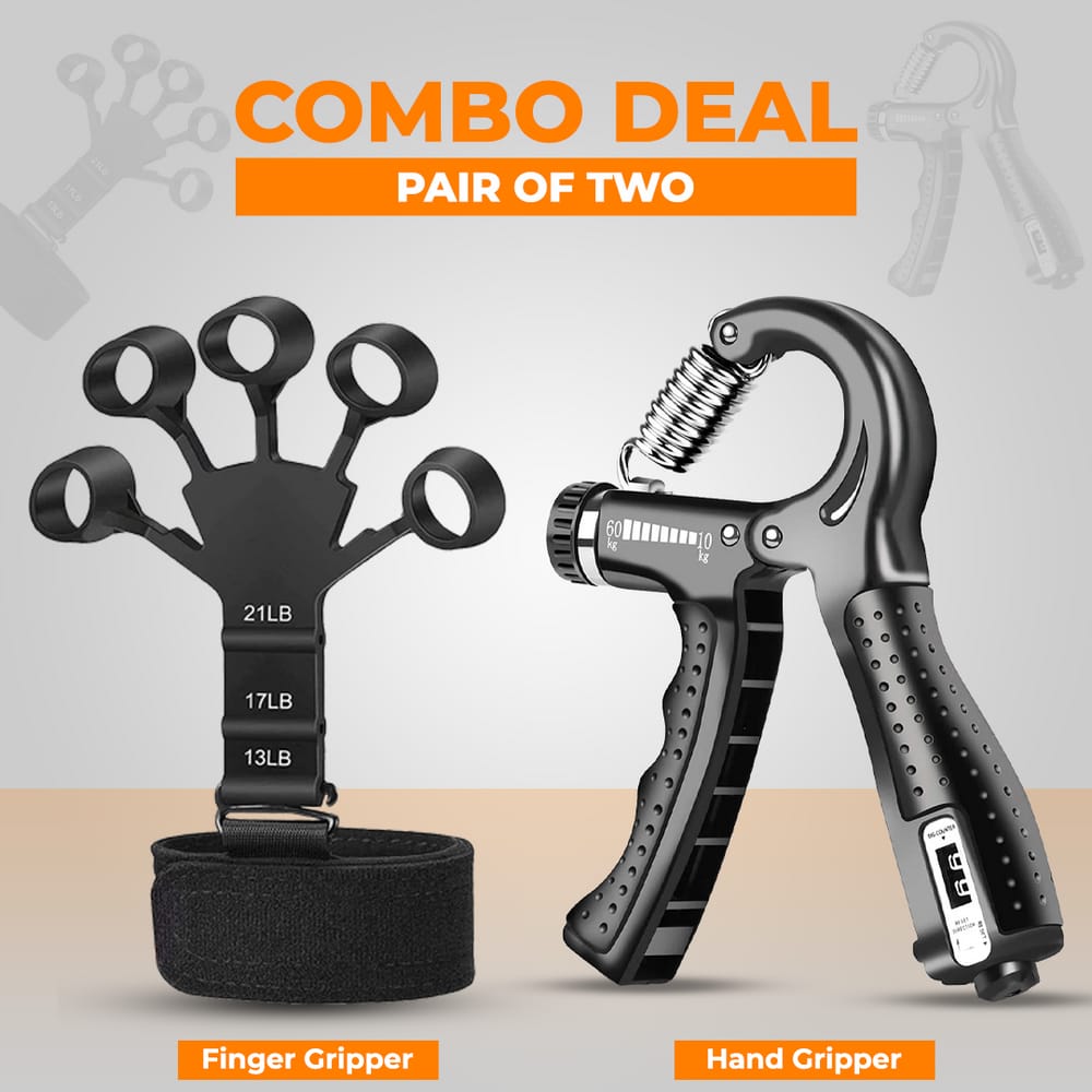 2-in-1 Adjustable Hand Grip & Finger Strengthener