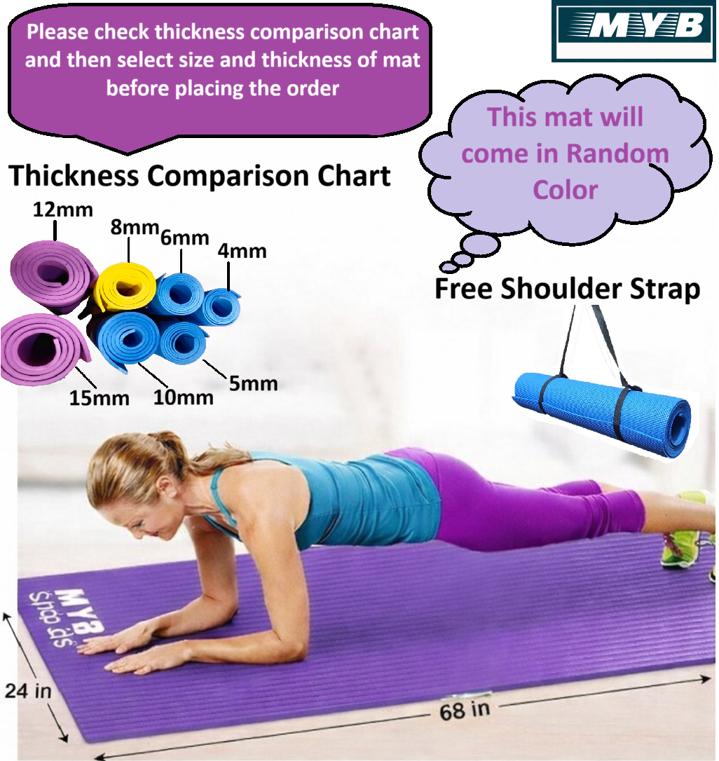 4mm Anti Slip Yoga Mat for Women and Men