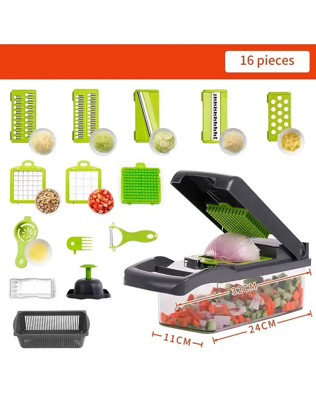 16 in 1 Multifunctional Vegetable Chopper