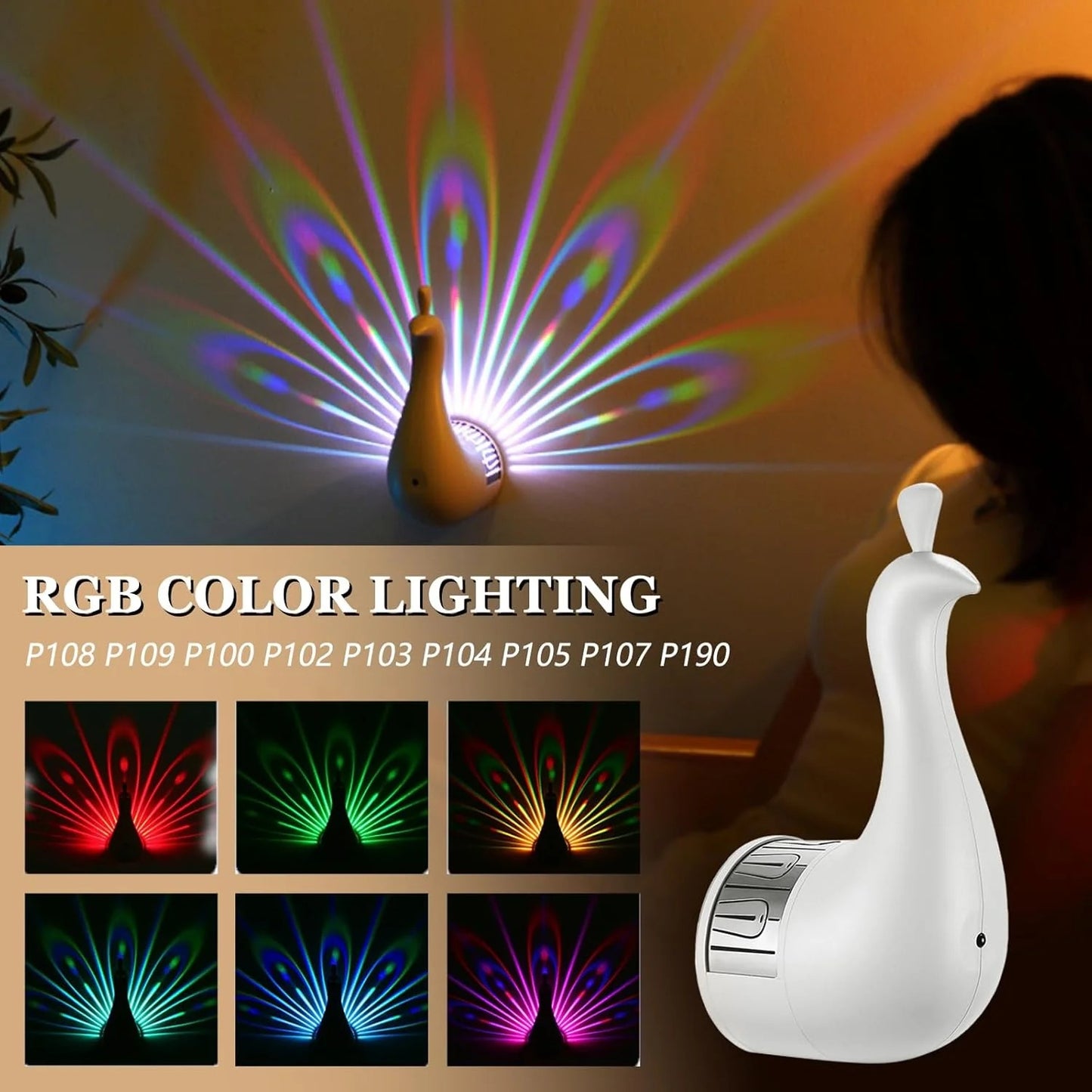 Colors Atmosphere Peacock Night Lights