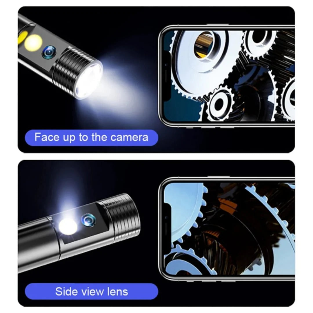 3-in-1 USB Endoscope Inspection Camera – Android, iPhone & PC Compatible | HD Borescope with LED Light