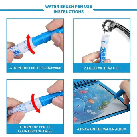 🎨 Magic Water Book Board with Magic Water Pen