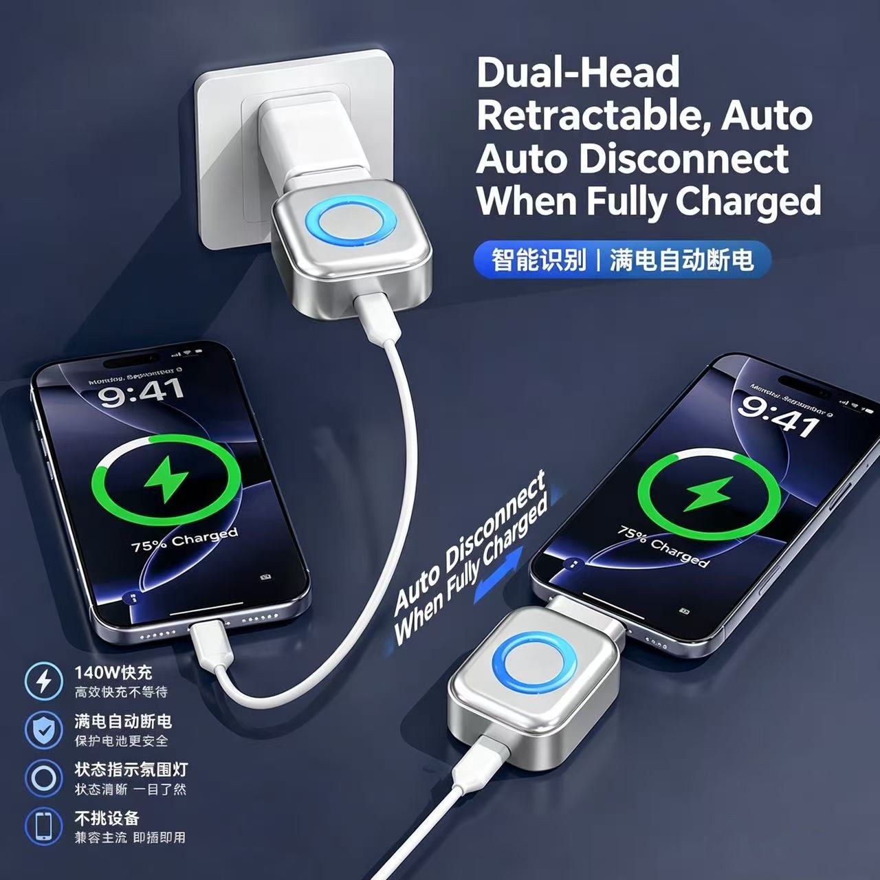 Smart Auto Stop Charging Adapter