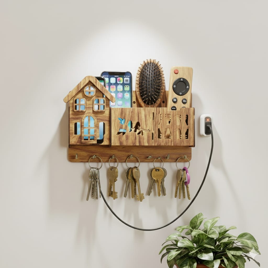 3D Home Decorative Wooden Organizer