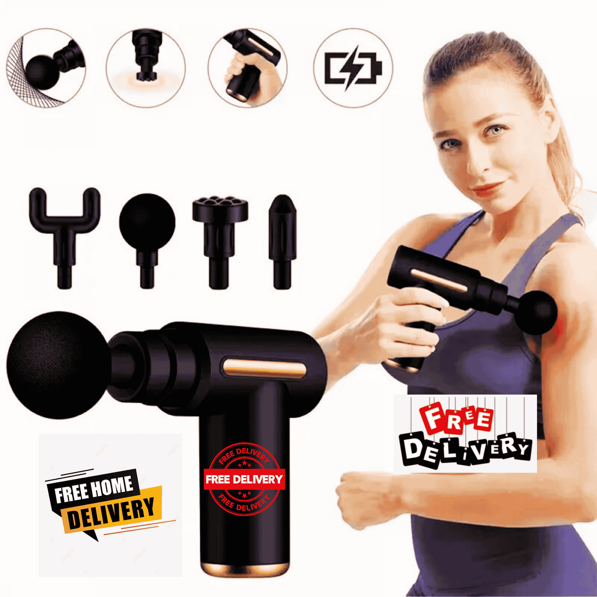 5 in 1 Multifunctional  Massage Gun