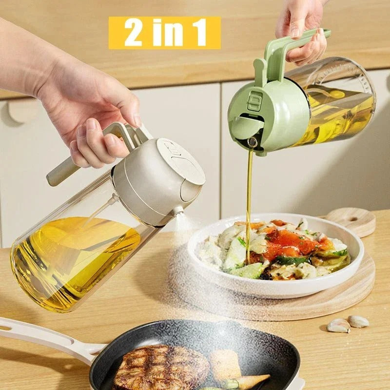2 in 1 Olive Oil Sprayer and Oil Dispenser
