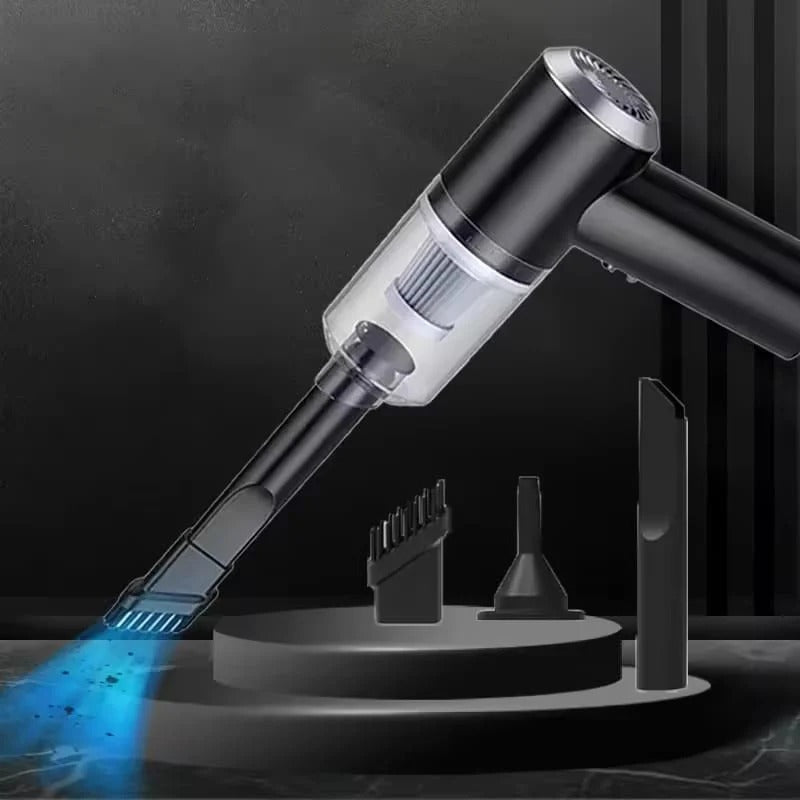 Portable Cordless Handheld Vacuum Cleaner – 6000PA USB Rechargeable Car & Home Cleaner with Dual Nozzles